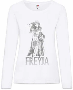 Freyja Damen Langarm T-Shirt Walhalla Odin Wikinger Vikings Nordische Göttin - Picture 1 of 1