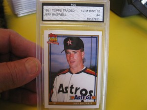 Jeff Bagwell ,  TOPPS , 1991 , #4T ,Graded Gem Mint 10