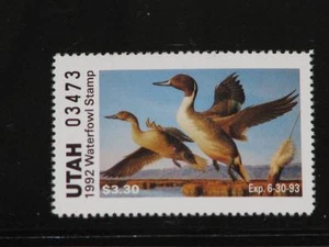 Utah 1992 State Duck, MNH - Picture 1 of 1