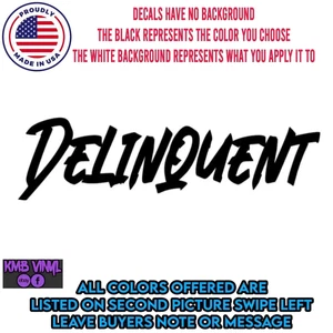 Car window decal truck outdoor sticker hell bound wicked sinner evil Delinquent - Picture 1 of 1
