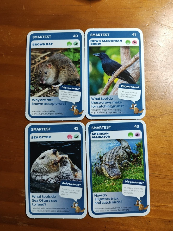 Woolworths Super Animals ( Smartest )🏆#40,41,42,43 - 4 CARDS🏆 - Image 1 of 1