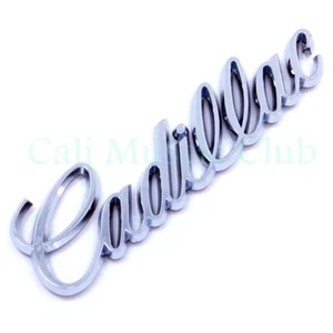 Cadillac Fleetwood Deville Brougham Script Emblem Nameplate Badge Rear Trunk - Picture 1 of 2