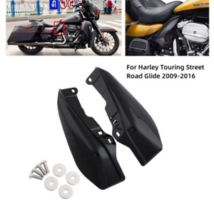 Black Mid-Frame Air Deflectors Heat Shield For Harley Touring Road Glide  09-16 - Picture 1 of 11