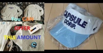 DRAGON BALL Embroidery COOL CAP CAPSULE CORP. Sweat shirt L GOKU AKIRA TORIYAMA - Photo 1/4