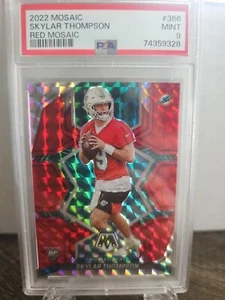 2022 Panini Mosaic Skylar Thompson Red Mosaic Prizm Rookie #366 Dolphins PSA 9 - Picture 1 of 2