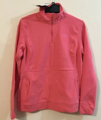 The North Face Mujer MILLIE Pequeño Vellón Manga Larga 1/4 Cremallera Rosa Perla $75 Foto 1 de 4