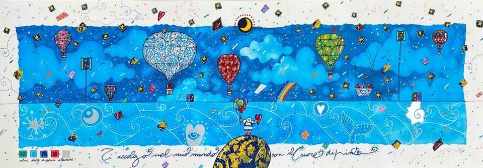 Agostini Andrea - 35x100 - Ti accolgo nel mio mondo... serigrafia materica - Immagine 1 di 1