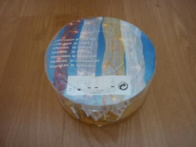 LICHTERKETTE/GIRLANDE MIT BALDACHIN-20 LAMPEN + STROMANSCHLUSS-LÄNGE ca. 290cm! - Bild 1 von 4