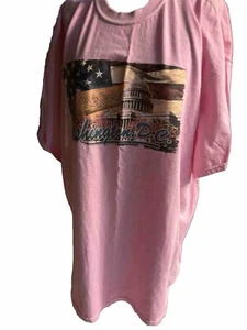 Washington, D.C. We The People Damen-T-Shirt amerikanische Flagge rosa Gildan Gr. 2XL - Bild 1 von 8