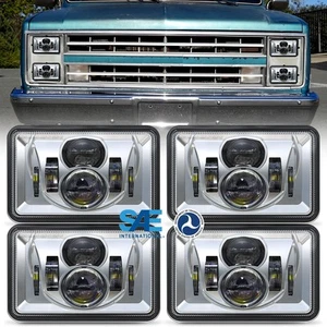 4PCS 4x6" Full LED Headlights Hi/Lo Sealed Beam For H4656 H4651 H4652 H4666 H654 - Picture 1 of 9