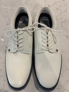 G/Fore Gallivanter Men’s Golf Shoes White Pebble Leather Blue Sole Color Size 15 - Picture 1 of 14