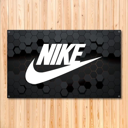 NIKE Logo Printed Vinyl Banner 36in x 96in - Sports Sign Banner
