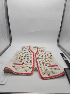 Vintage Bruderorden Weste mit Pins und Heftnadeln - Bild 1 von 10