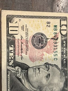 Wow rare 2013 $10 Ink Error Note Error Above Seal And Slightly Off Cut - Picture 1 of 6