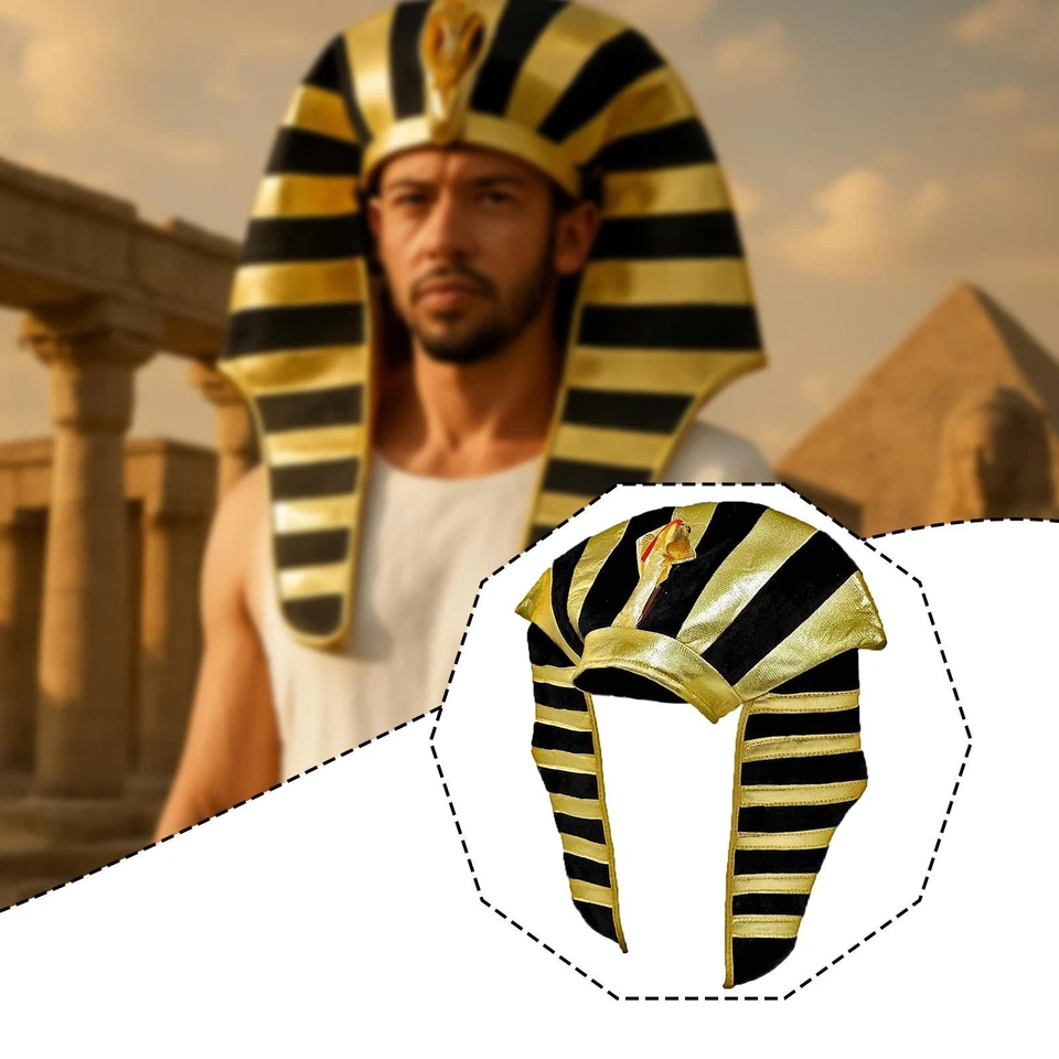 Sombrero de faraón egipcio para niños adultos tocado de faraón para club evento rave Foto 1 de 4