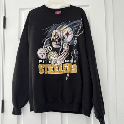 Suéter Pullover Pittsburgh Steelers NFL Gráfico Para Hombre 2XL Cuello Redondo Raro Años 2000 Foto 1 de 4
