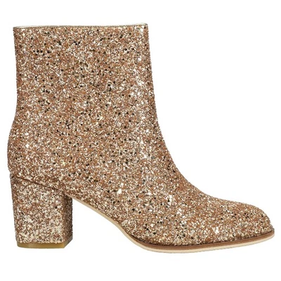 Botas informales doradas Corkys Razzle Dazzle brillo punta redonda con cremallera para mujer Foto 1 de 4