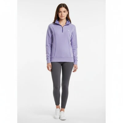 PINK by Victoria Secret XS Púrpura Cuarto Cremallera Polar Sudadera Logo Perro Foto 1 de 4