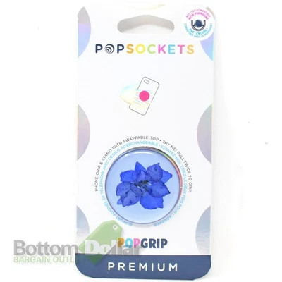  Empuñadura y soporte para teléfono PopGrip flor prensada alondra púrpura Foto 1 de 2