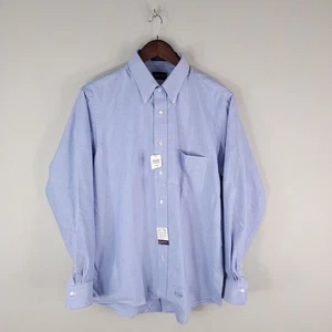 Vintage Gant Shirt Mens Large 16.5 34 Blue Oxford Club OCBD Union Made USA 70s - Picture 1 of 13