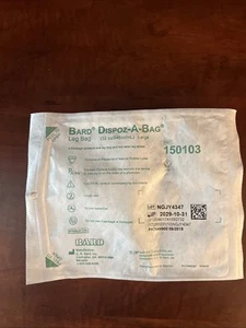 ONE (1) Dispoz-A-Bag Urinary Leg Bag 32 oz (1) bag w/ 2 fabric straps Exp 2029 - Picture 1 of 5