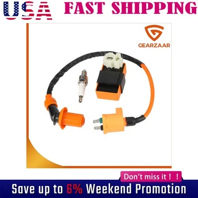 Bujía de bobina de encendido Racing AC CDI Box para ciclomotor GY6 50cc-150cc ATV Vejklcrn Foto 1 de 4