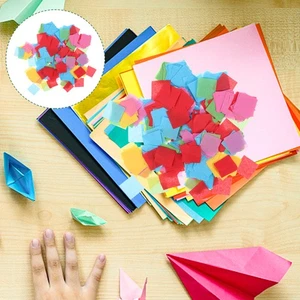 1 sacchetto carta velina artigianale fai da te quadrati palloncino pieno confetti regalo - Foto 1 di 12
