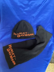 HARLEY DAVIDSON KNIT BEANIE HAT and SCARF - Picture 1 of 5