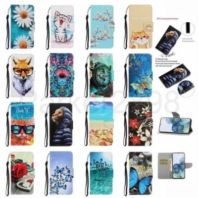 Case For Samsung Galaxy S21 S20 S10 S9 Note 20 10 Ultra Plus FE Pattern Leather - Image 1 of 4