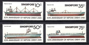 1978 Singapore Sc# 308-11 - 10th Ann. Neptune Oriental Lines, ships. MNH Cv$7.50 - Picture 1 of 1