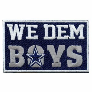 Dallas Football Team Parody We Dem Boys Box Logo Embroidered Iron On Patch - Picture 1 of 1