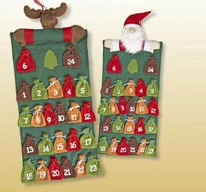 Adventskalender Weihnachten Dekoration Adventszeit zum selber befüllen Filz - Bild 1 von 9