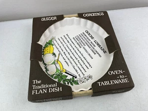 ULSTER CERAMICS Oven to Table Quiche Lorraine with Recipe Flan Dish 26.5 cm BNIB - Picture 1 of 7