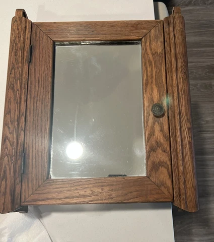 Antique Oak medicine Cabinet Cover