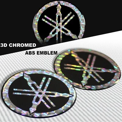X2 2" 3D GEL "LASER/DIAMOND" EMBLEM LOGO FAIRING/FENDER BADGE STICKER FOR YAMAHA - Image 1 of 3