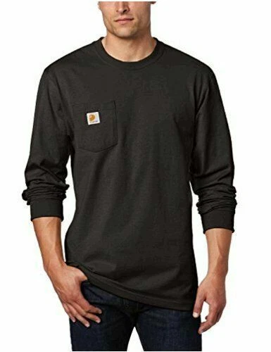 Carhartt K126 Long Sleeve Working Men's T-Shirt - Black, Size XL