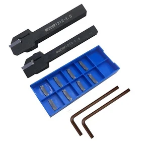 MGEHR1010-1.5+MGEHR1212-1.5 Grooving Cut-Off Tool Holder +MGMN150-G 1.5mm insert - Imagen 1 de 9