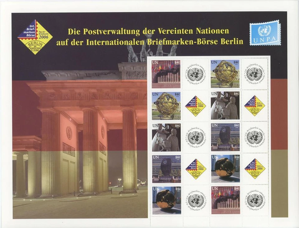 Hoja personalizada de la ONU 2006 BERLIN EXPO 2006 SCOTT 903a - 907a MNH (S-14) Foto 1 de 1