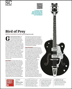 Gretsch G6136STL Silver Falcon Guitar Review Sound Check 2011 article print - Imagen 1 de 3