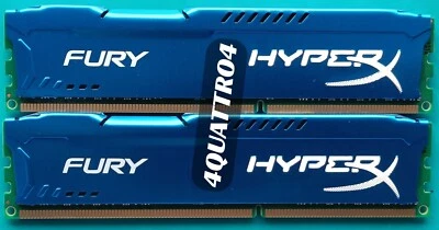 8 GB (2x 4GB) DDR3  1600 MHz KIT 2 MODULI DI MEMORIE RAM KINGSTON pc3 pc desktop - Immagine 1 di 4