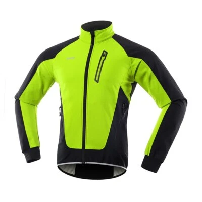 Cycling Jacket Fleece Warm Bicycle Clothing Windproof Waterproof Soft Shell Coat - image 1 of 4