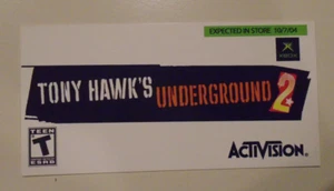 Toys R Us XBOX Tony Hawk's Underground 2 ticket pack insert/advertisement/vidpro - Picture 1 of 2
