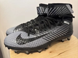 Nike 3/4 TD Black/gray Molded Football Cleats Man Size 11 - Picture 1 of 9