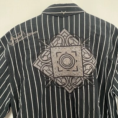 FENDER Custom Shop By Rock And Roll Religion Abotonado Para Hombre XL Bordado Foto 1 de 4