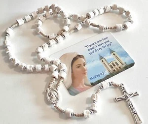 Medjugorje Stone Roks Beads Rosary Apparition Hill Soil Medjugorje Handmade - Picture 1 of 6