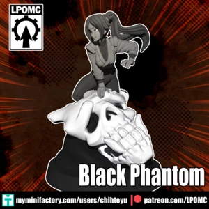 DnD Miniatur 32/75mm schwarz Pantom von LPOMC - Bild 1 von 4