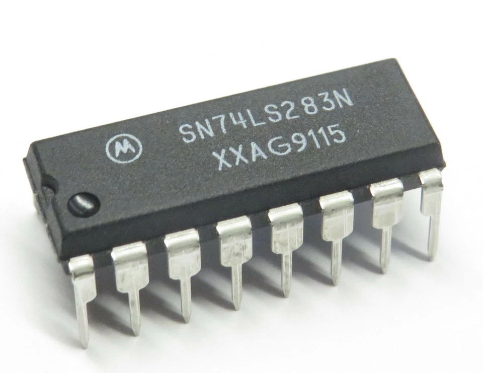 5 Stück SN74LS283N 4-bit binary full adder with fast carry, Motorola - Bild 1 von 1