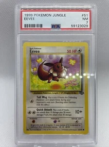 1999 Pokemon Unlimited Jungle 51/64 Eevee PSA 7 - Picture 1 of 2