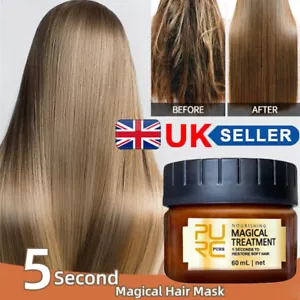 KERATIN PROTEIN COLLAGEN HAIR MASK FOR DRY DAMAGED HAIR REPAIR TREATMENT 60ML - Picture 1 of 12