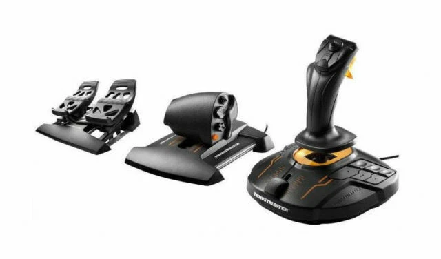 Thrustmaster USB T16000M FCS Flight Pack - Joystick, Throttle and Rudder Pedals - Image 1 of 1